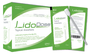 LidoDose Anesthetic/Antiseptic Topical Swabs 1mL 3% 1Ds Clr 25/Bx , Gensco Laboratories 35781030105