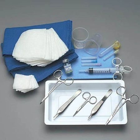 Tray Laceration Major With Lidocaine 1%, Instruments Standard Disposable 12/Case , Sklar 96-1710