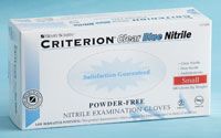 Glove Exam PF Nitrile XS Criterion Clear Blue , 100/Box , 10 Box/Case , HS-1125505