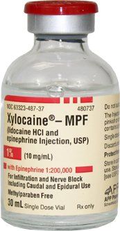 Xylocaine MPF with Epinephrine Local Anesthetic Lidocaine HCl / Epinephrine, Preservative Free 1% - 1:200,000 Injection Single Dose Vial 30 mL , 25/Pack , Fresenius Kabi 63323048737