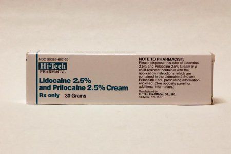 Antipruritic / Local Anesthetic Lidocaine / Prilocaine 2.5% - 2.5% Topical Cream Tube 30 Gram , Akorn 50383066730