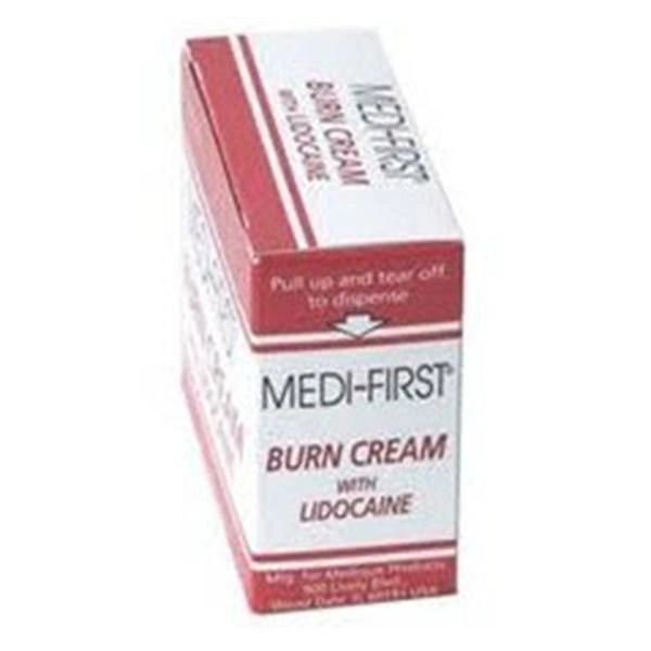 Medi-First Burn Cream Benzalkonium Chloride 0.13%/ Lidocaine HCI 0.5% 0.9gm 0.13/0.5% Unit Dose Packet 25/Box , Medique 26073