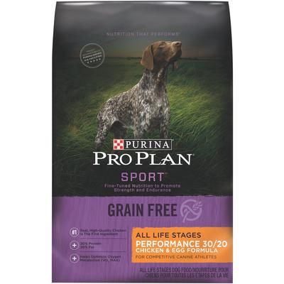 Pro Plan Sport All Life Stages Performance 30/20 Grain-Free Chicken and Egg Formula 24 lb , Nestle 038100170484