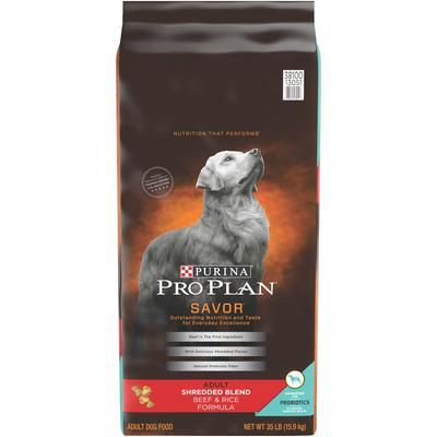 Pro Plan Savor Shredded Blend Beef and Rice Formula Adult Dog Food , 35 lb , Nestle 038100130518