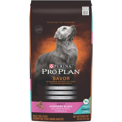 Pro Plan Savor Shredded Blend Salmon and Rice Formula Adult Dog Food 35 lb , Nestle 038100160546