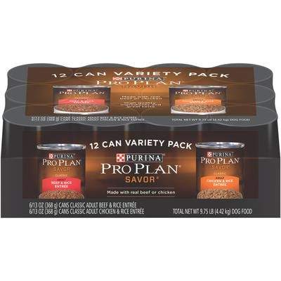 Pro Plan Savor Adult Classic Variety Pack 12 x 13 oz , Nestle 038100178688