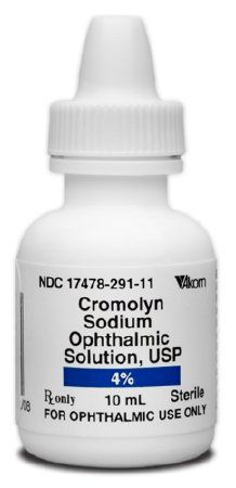 Antiallergic Agent Cromolyn Sodium 4% Ophthalmic Drops 10 mL , Akron 17478029111