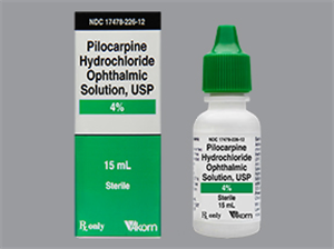 Pilocarpine Hydrochloride Ophthalmic Solutions 4% , 15 ml , Akron 17478022612