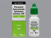 Pilocarpine Hydrochloride Ophthalmic Solutions 1% , 15 ml , Akron 17478022312