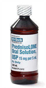 Prednisolone Oral Solution, 15 mg/5 mL, 240 mL , Akron 50383004224