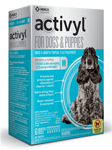 Activyl for Dogs 22 Single Doses/Box (22-44 lb) Pink , Merck 104695