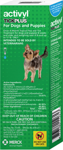 Activyl Plus - 0.5mL Toy Dogs (4-11lbs) Blue (6 x6-Dose) , Merck 111632