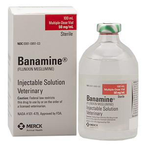 Banamine Injectable Solution 50mg/mL , 100ml , Merck 0851-03