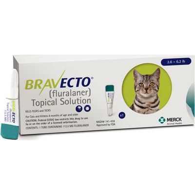 Bravecto Topical Solution for 2.6 - 6.2 lb Cats 10 Doses , Merck 150801