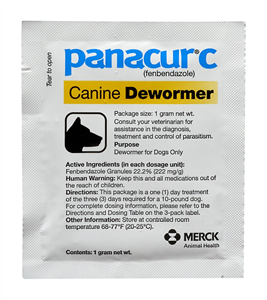 Panacur C 1gm - (Fenbendazole) 10/Box , Merck 47110