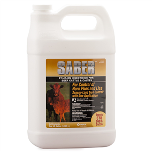 Saber Pour-On Insecticide Gallon , Merck 5062-04