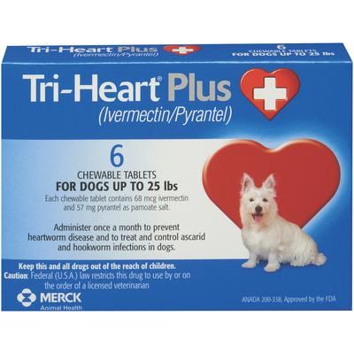 Tri-Heart Plus Chewable Tablets 6 Doses x 10 Boxes , Merck 052716