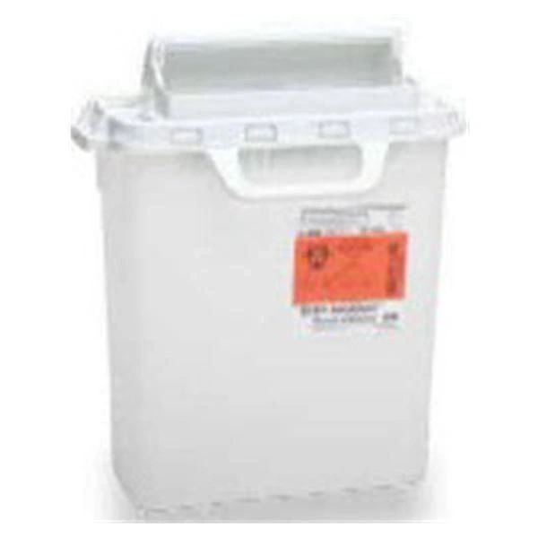 Multi-purpose Sharps Container 15.75 H X 13.5 W X 6 D Inch 3 Gallon Pearl Horizontal Counterbalanced Door 10/Case , BD 305053