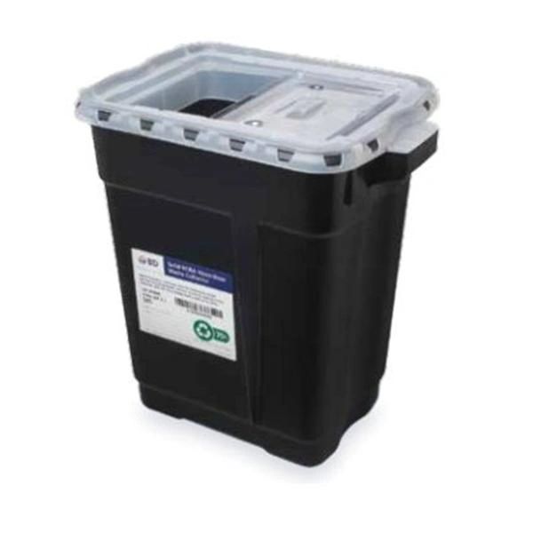 Collector Hazardous Waste RCRA 9gal 1 Piece Black 8/Case , BD 305068