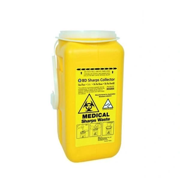 Collector Sharps 6gal Tethered Cap Yellow 12/Case , BD 305078