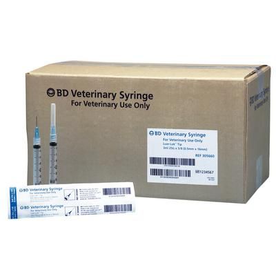 BD 3 ml Syringe/Needle Combination 25 ga x 5/8", 600/Pkg , BD 305660