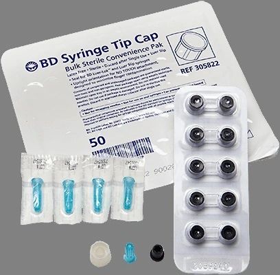 Luer Tip Cap, Sterile, 50/tray, 20 trays/bx, 4 bx/cs , BD 305822