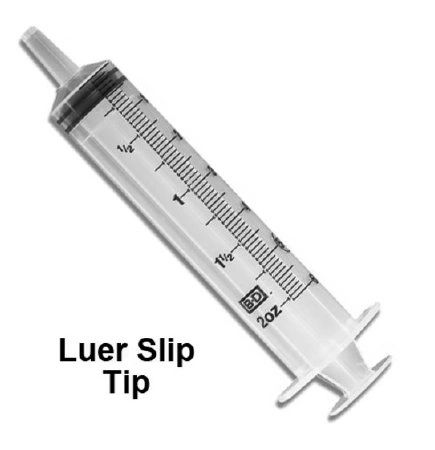 BD Syringe Only, 60mL , Luer Slip, 40/bx, 4 bx/cs , BD 309654