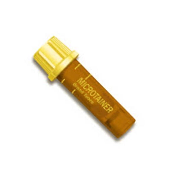 Blood Collection Tube Microtainer Plastic Serum Separator Amber , 50/Box , 4 Box/Case , BD 365978