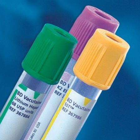 Blood Collection Tube Vacutainer Gls 7mL 13x100mm K3 EDTA 12.15mg Lavender 100/Bx , 10 Box/Case , BD 366450