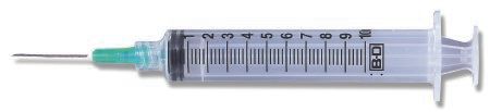 Syringe with Hypodermic Needle PrecisionGlide 10 mL 20 Gauge 1-1/2 Inch Detachable Needle Without Safety 100/Box , 4 Box/Case , BD 309645