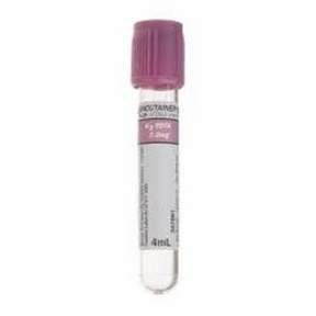 Tube Collection Vacutainer Plus EDTA 4mL Blood Lavender St 100/Bx , 10 Box/Case , BD 367861