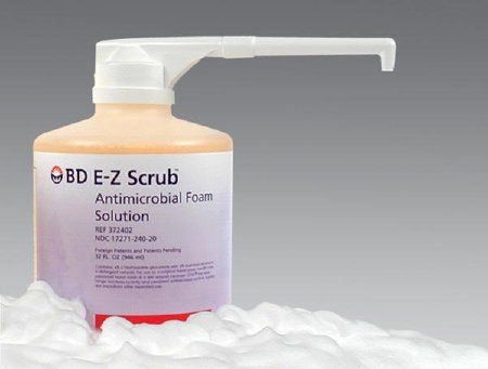 Surgical Scrub E-Z Scrub 32 oz. Pump Bottle 4% CHG (Chlorhexidine Gluconate) 6/Case , BD 372402