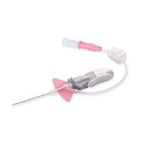 IV Catheter Shielded Closed End Single Port Pink 20 Gauge 1-3/4" Nexiva Vialon Biomaterial Instaflash Needle Extension Tubing With Wings SterileDisposable 1-3/4" 80/Case , BD 383518