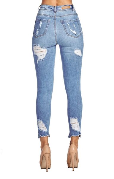 light blue distressed jeans