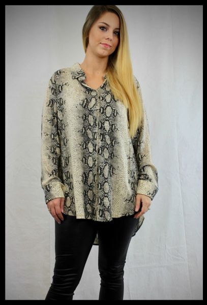 snake skin long sleeve top