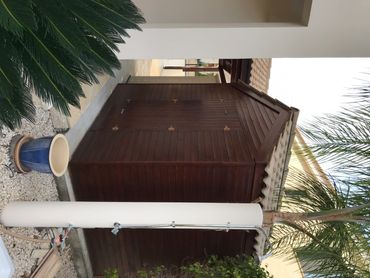 Exterior Shed Woodwork Painted with Ronseal in Secret Valley, Kouklia, Paphos
