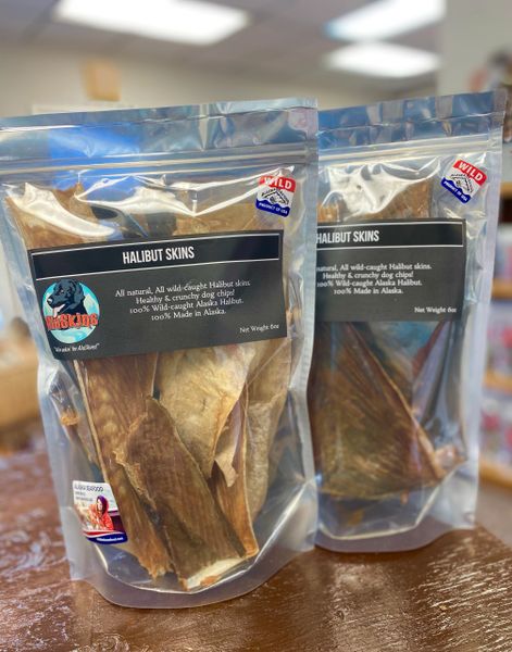 2 pack / Whole Halibut Skins (6oz bags)