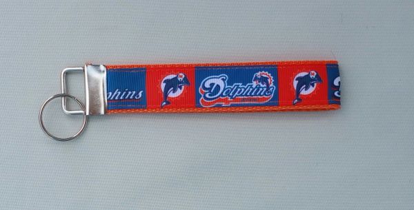 Wristlet Lanyard / Key Chain- NFL Miami Dolphins