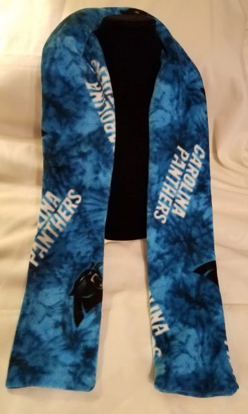 Handcrafted NFL Carolina Panthers Fleece Scarf