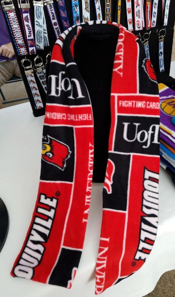 Hand Crafted NCAA University of Louisville Cardinals Fleece Scarf 58 long