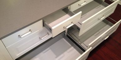 Probuild Creations LLC Kitchen Remodeling Company Atlanta GA  Picture of   open cabinet drawers