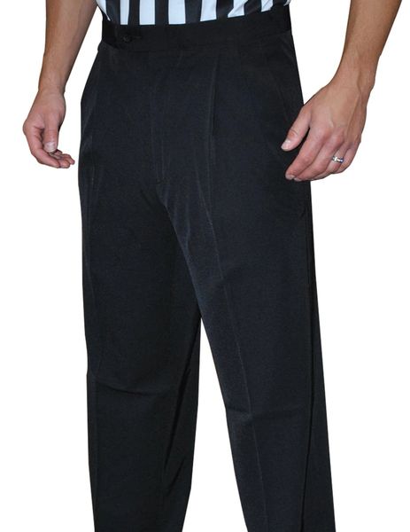 Smitty "TAPERED FIT PANTS" 4-Way Stretch Pleated Pants w/ Slash Pockets