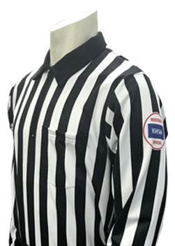 Smitty Made in USA Mens 2 1/4 Black and White Striped Football Referee  Shirt-Short Sleeve