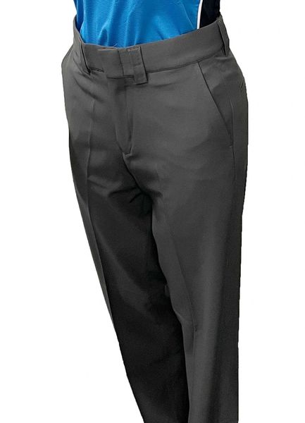 "NEW" Women's Smitty "4-Way Stretch" FLAT FRONT BASE PANTS with SLASH POCKETS "NON-EXPANDER"- Charcoal Grey