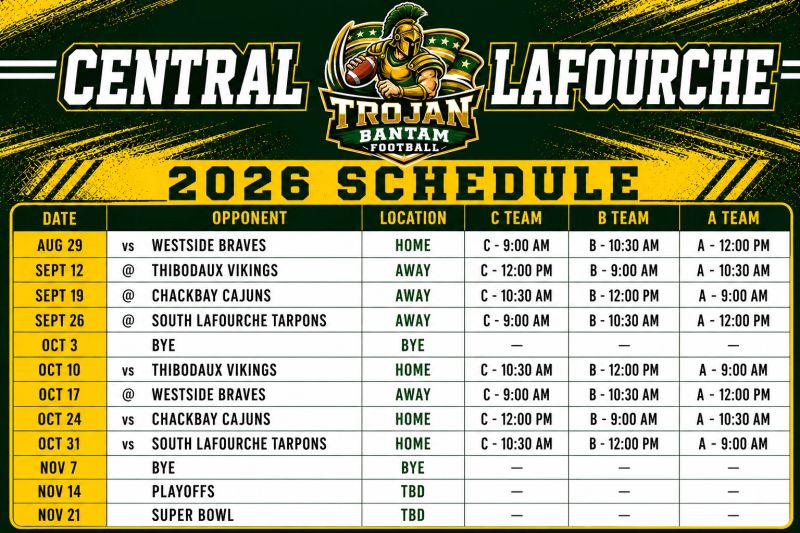 CL Trojans Schedule