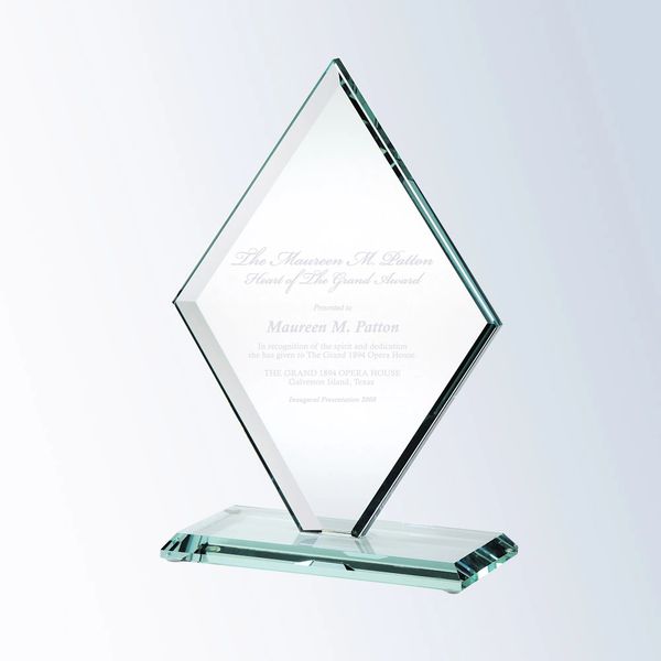 Jade Glass Beveled Diamond