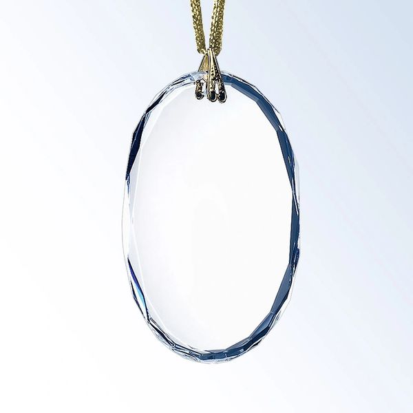 Oval Optical Crystal Glass Ornaments
