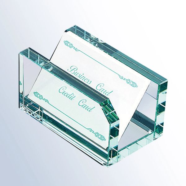Jade Glass Notepad & Cardholder