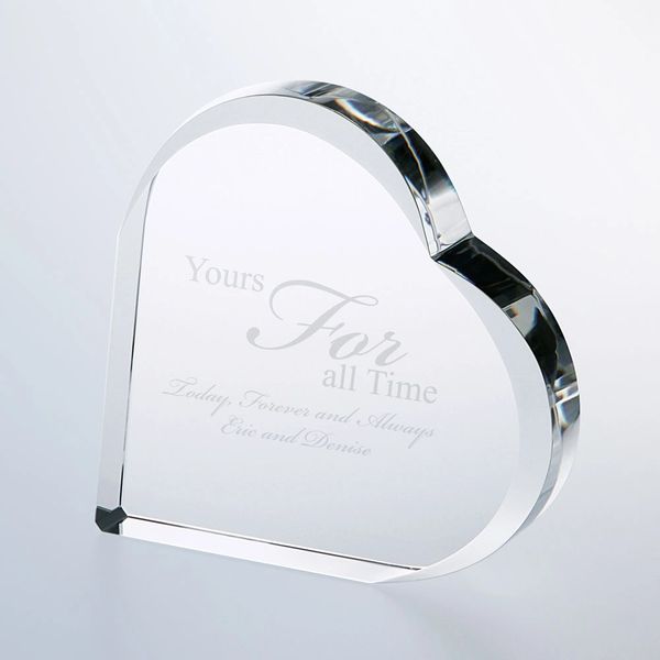Clear Glass Keepsake Heart