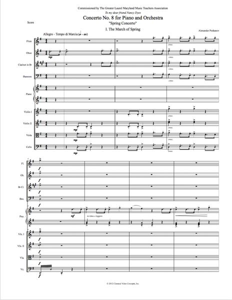 Spring Concerto (Orch. Score & Parts) e-Print